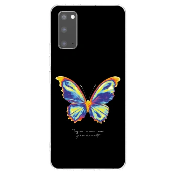 Picasee Samsung Galaxy S20 G980F Hülle - Transparentes Silikon - Diamanty Black