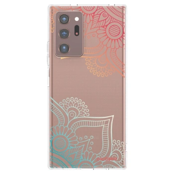 Picasee Samsung Galaxy Note 20 Ultra Hülle - Transparentes Silikon - Blumenmuster