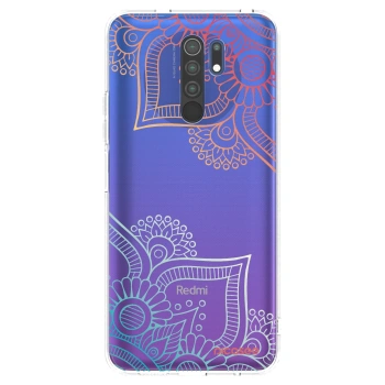 Picasee Xiaomi Redmi 9 Hülle - Transparentes Silikon - Blumenmuster
