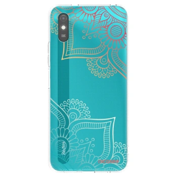 Picasee Xiaomi Redmi 9A Hülle - Transparentes Silikon - Blumenmuster