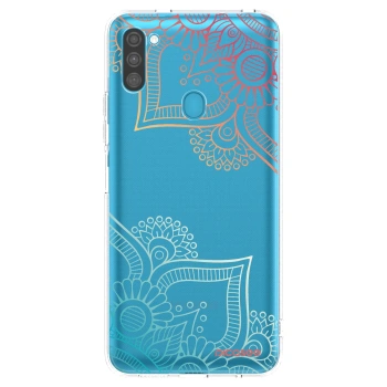 Picasee Samsung Galaxy M11 Hülle - Transparentes Silikon - Blumenmuster