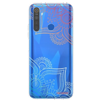 Picasee Realme 5 Hülle - Transparentes Silikon - Blumenmuster