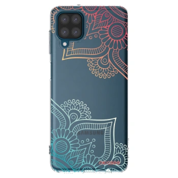 Picasee Samsung Galaxy A12 A125F Hülle - Transparentes Silikon - Blumenmuster