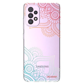 Picasee Samsung Galaxy A32 5G A326B Hülle - Transparentes Silikon - Blumenmuster
