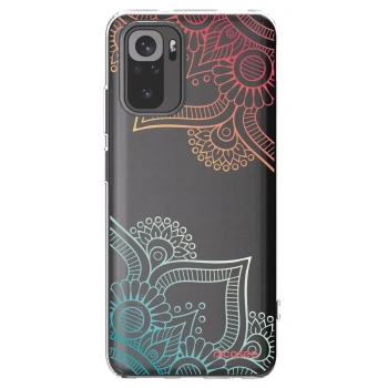 Picasee Xiaomi Redmi Note 10S Hülle - Transparentes Silikon - Blumenmuster