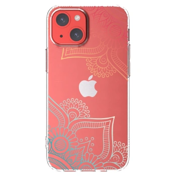 Picasee Apple iPhone 13 mini Hülle - Transparentes Silikon - Blumenmuster