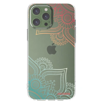 Picasee Apple iPhone 13 Pro Max Hülle - Transparentes Silikon - Blumenmuster