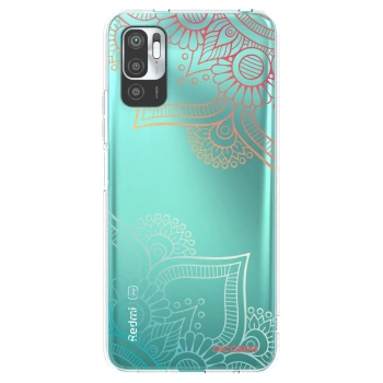 Picasee Xiaomi Redmi Note 10 5G Hülle - Transparentes Silikon - Blumenmuster