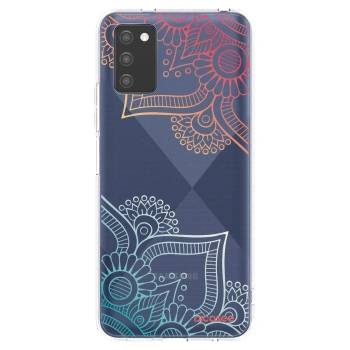 Picasee Samsung Galaxy A02s A025G Hülle - Transparentes Silikon - Blumenmuster