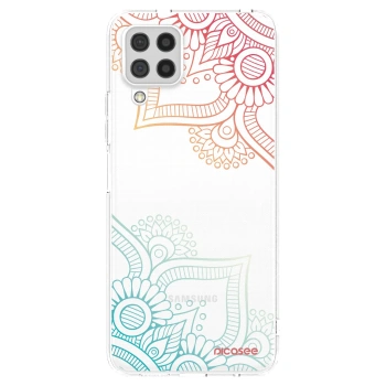 Picasee Samsung Galaxy A22 A225F 4G Hülle - Transparentes Silikon - Blumenmuster