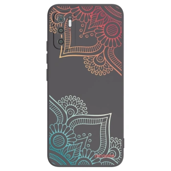 Picasee Xiaomi Poco M3 Pro 5G Hülle - Schwarzes Silikon - Blumenmuster
