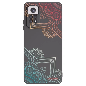 Picasee Xiaomi Redmi Note 11 Hülle - Schwarzes Silikon - Blumenmuster