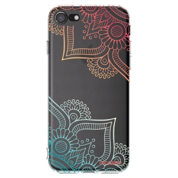 Picasee Apple iPhone SE 2022 Hülle - Transparentes Silikon - Blumenmuster
