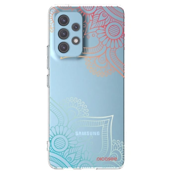 Picasee Samsung Galaxy A53 5G A536 Hülle - Transparentes Silikon - Blumenmuster