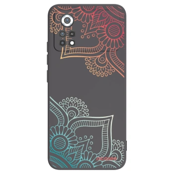 Picasee Xiaomi Poco X4 Pro 5G Hülle - Schwarzes Silikon - Blumenmuster