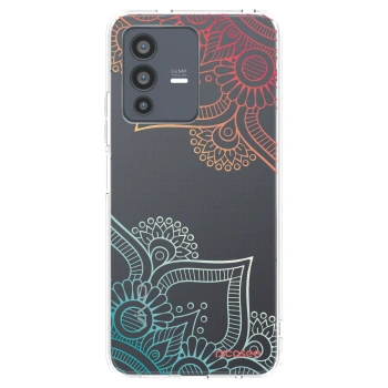 Picasee Vivo V23 5G Hülle - Transparentes Silikon - Blumenmuster