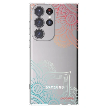 Picasee Samsung Galaxy S23 Ultra 5G Hülle - Transparentes Silikon - Blumenmuster