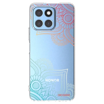 Picasee Honor X8 5G Hülle - Transparentes Silikon - Blumenmuster