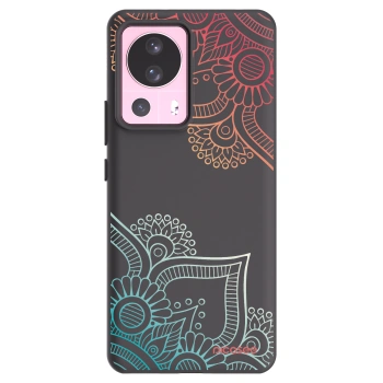 Picasee Xiaomi 13 Lite Hülle - Schwarzes Silikon - Blumenmuster