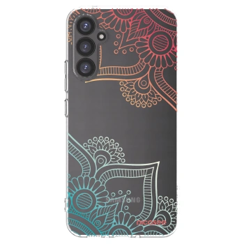 Picasee Samsung Galaxy A34 5G A346B Hülle - Transparentes Silikon - Blumenmuster