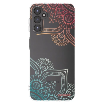 Picasee Samsung Galaxy A14 4G A145R Hülle - Transparentes Silikon - Blumenmuster