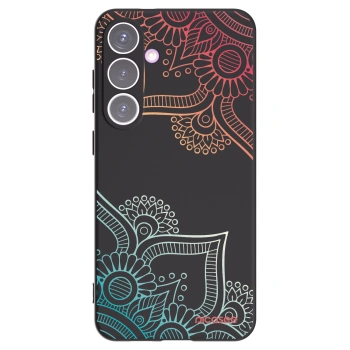 Picasee Samsung Galaxy S24+ S926B 5G Hülle - Schwarzes Silikon - Blumenmuster