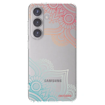 Picasee Samsung Galaxy S24 S921B 5G Hülle - Transparentes Silikon - Blumenmuster