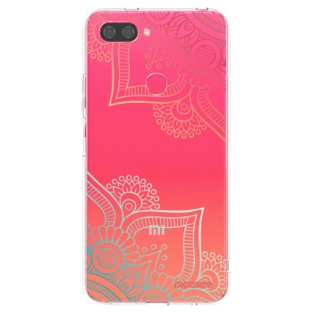 Picasee Xiaomi Mi 8 Lite Hülle - Transparentes Silikon - Blumenmuster