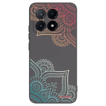 Picasee Xiaomi Poco X6 Pro Hülle - Schwarzes Silikon - Blumenmuster