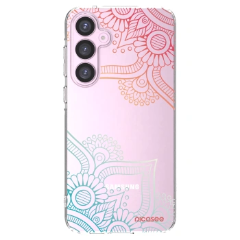 Picasee Samsung Galaxy A55 5G A556B Hülle - Transparentes Silikon - Blumenmuster