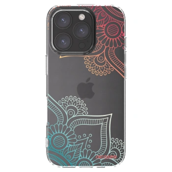 Picasee Apple iPhone 16 Pro Hülle - Transparentes Silikon - Blumenmuster