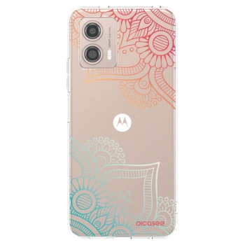 Picasee Motorola Moto G53 5G Hülle - Transparentes Silikon - Blumenmuster