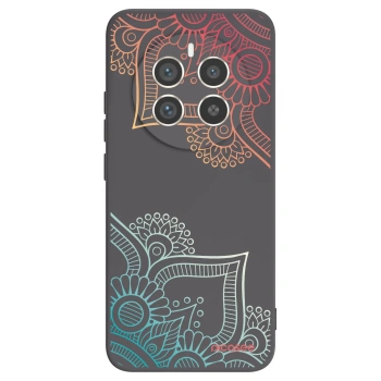 Picasee Realme 12 Pro 5G Hülle - Schwarzes Silikon - Blumenmuster