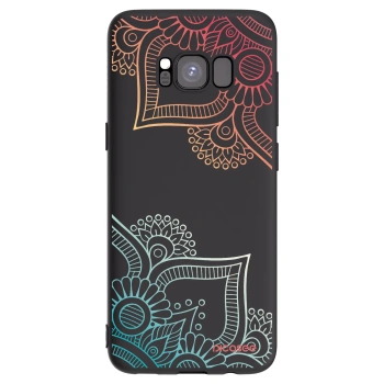 Picasee Samsung Galaxy S8 G950F Hülle - Schwarzes Silikon - Blumenmuster