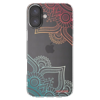Picasee Apple iPhone 16 Plus Hülle - Transparentes Silikon - Blumenmuster