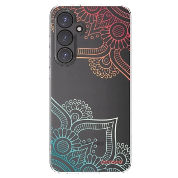 Picasee Samsung Galaxy S24 FE S721B Hülle - Transparentes Silikon - Blumenmuster
