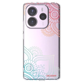 Picasee Xiaomi Redmi Note 14 5G Hülle - Transparentes Silikon - Blumenmuster
