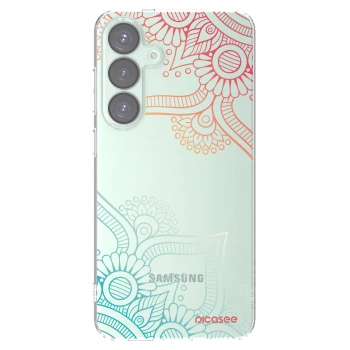 Picasee Samsung Galaxy S25+ 5G Hülle - Transparentes Silikon - Blumenmuster