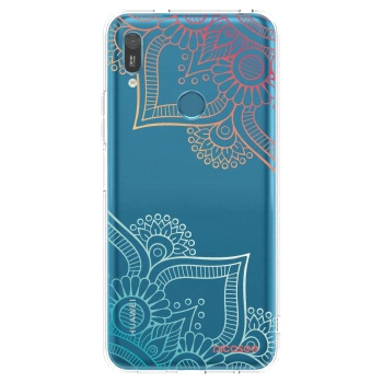 Picasee Huawei Y6 2019 Hülle - Transparentes Silikon - Blumenmuster
