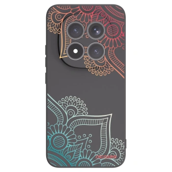 Picasee Xiaomi Redmi Note 15 Pro+ Hülle - Schwarzes Silikon - Blumenmuster