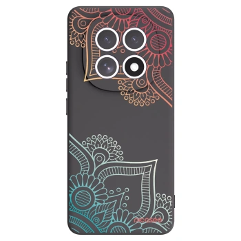 Picasee Xiaomi Redmi Note 15 Hülle - Schwarzes Silikon - Blumenmuster