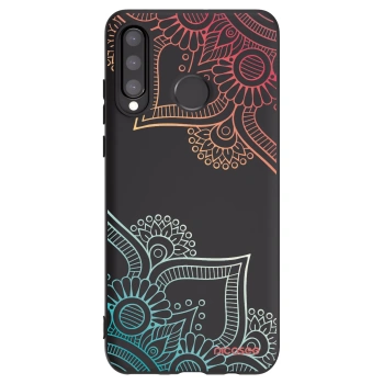 Picasee Huawei P30 Lite Hülle - Schwarzes Silikon - Blumenmuster