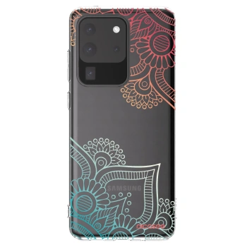 Picasee Samsung Galaxy S20 Ultra 5G G988F Hülle - Transparentes Silikon - Blumenmuster