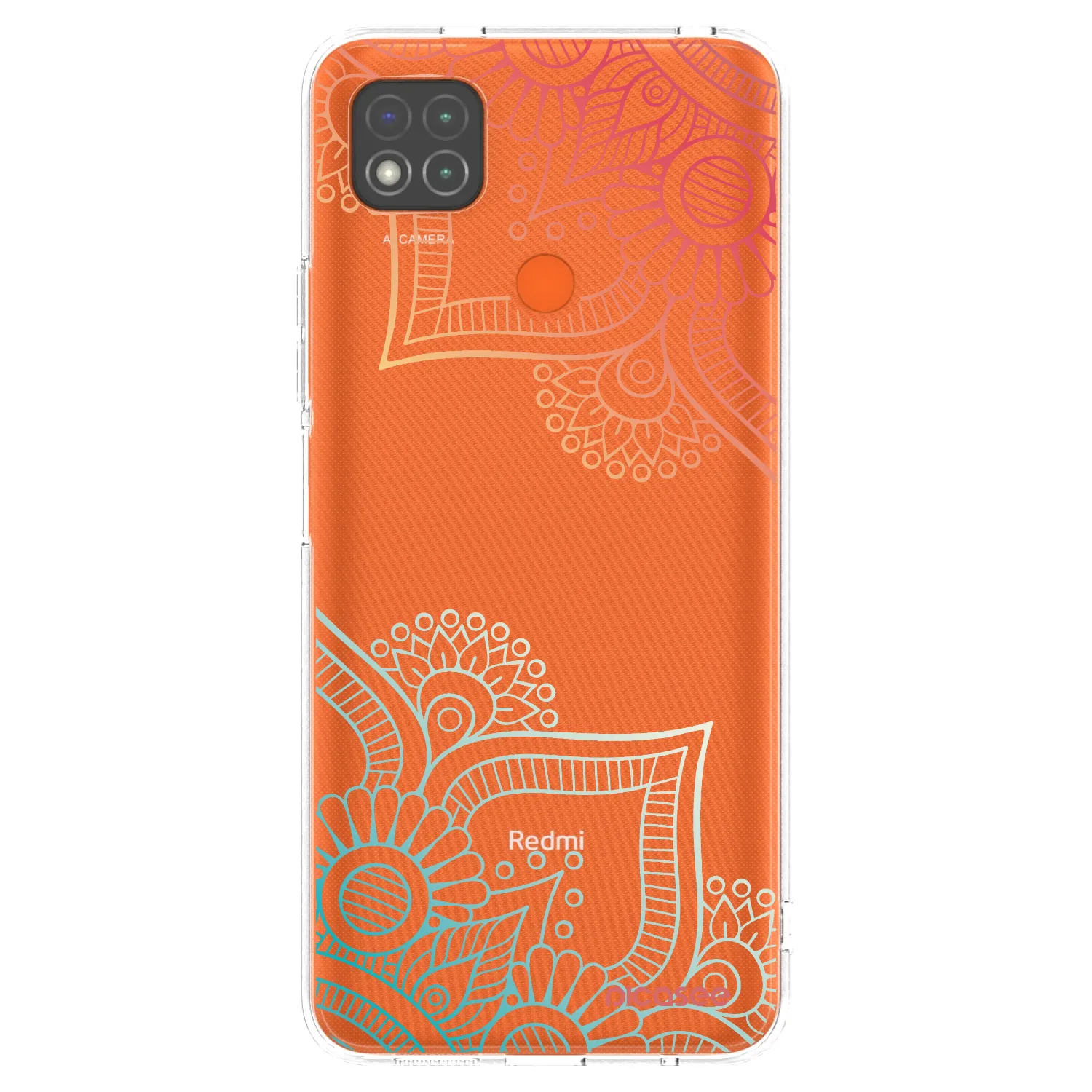 Picasee Xiaomi Redmi 9C Hülle - Transparentes Silikon - Blumenmuster