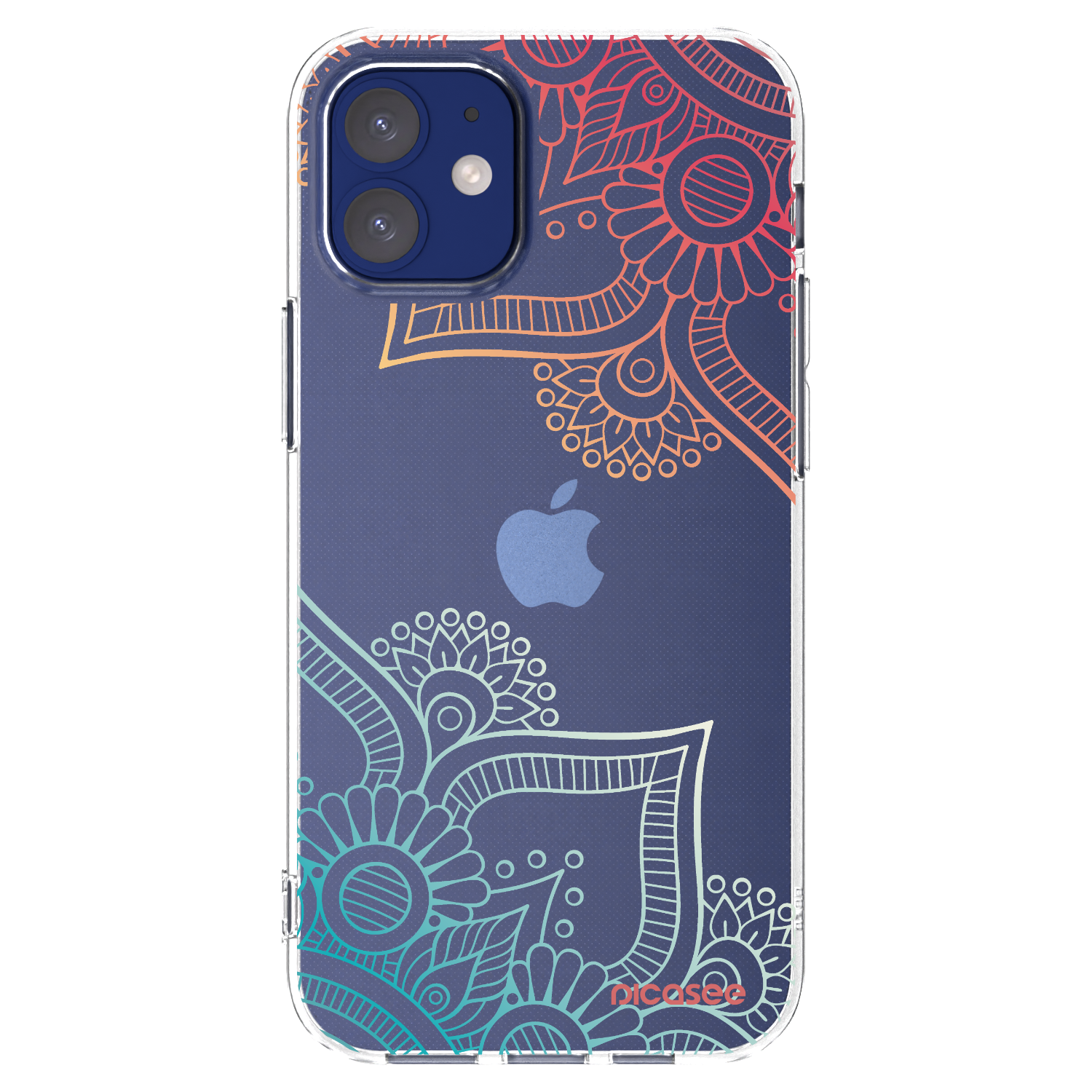 Picasee Apple iPhone 12 mini Hülle - Transparentes Silikon - Blumenmuster