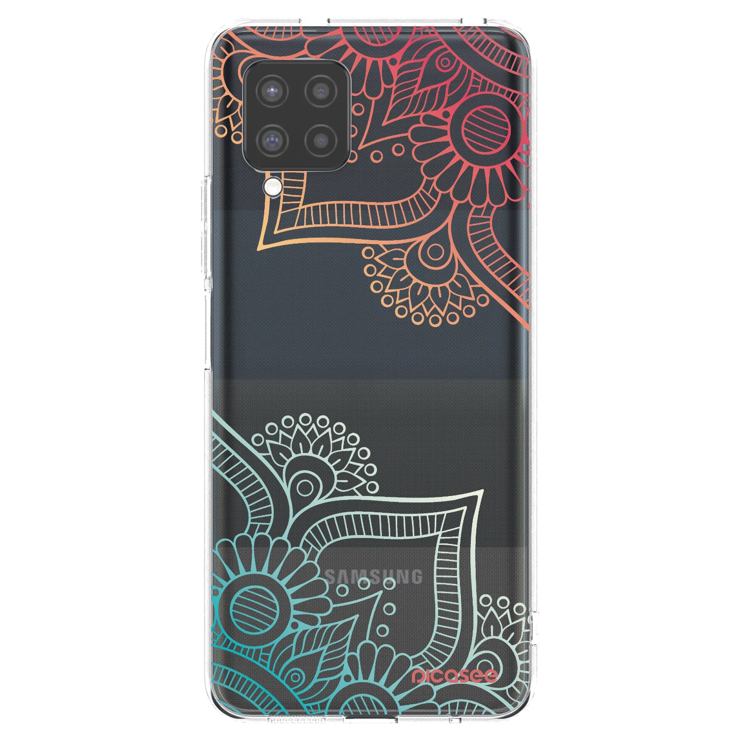 Picasee Samsung Galaxy A42 A426B Hülle - Transparentes Silikon - Blumenmuster