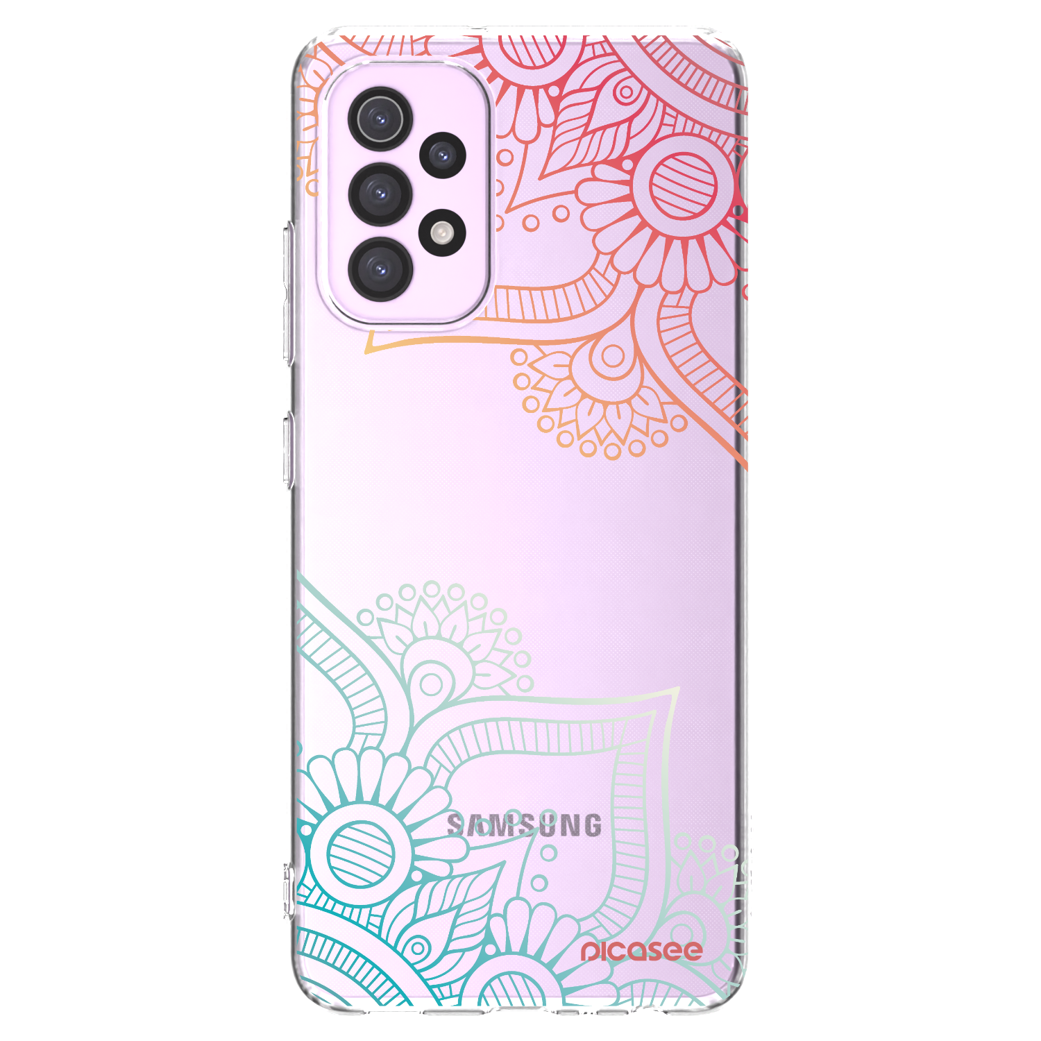 Picasee Samsung Galaxy A32 5G A326B Hülle - Transparentes Silikon - Blumenmuster
