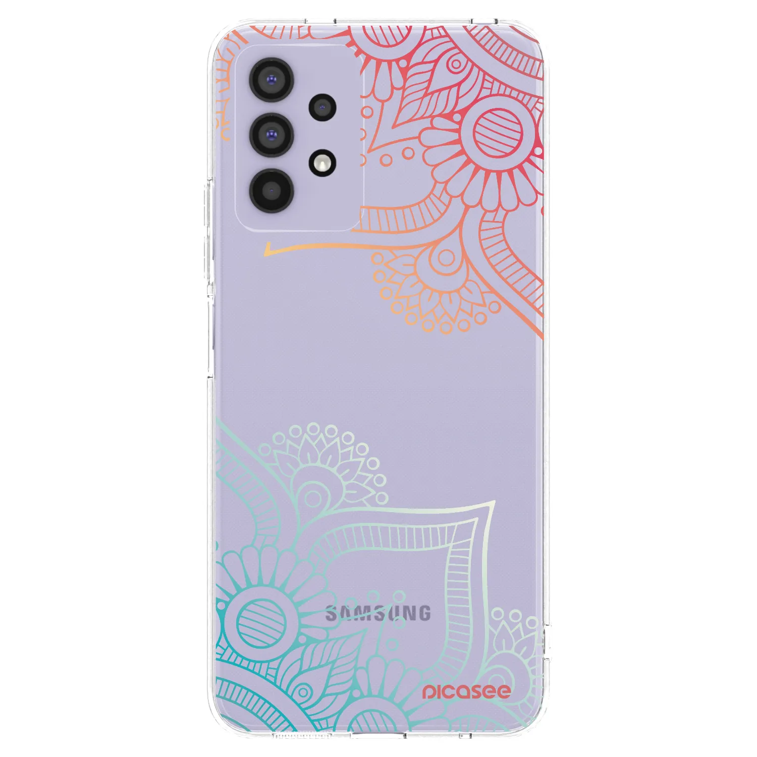 Picasee Samsung Galaxy A32 4G SM-A325F Hülle - Transparentes Silikon - Blumenmuster
