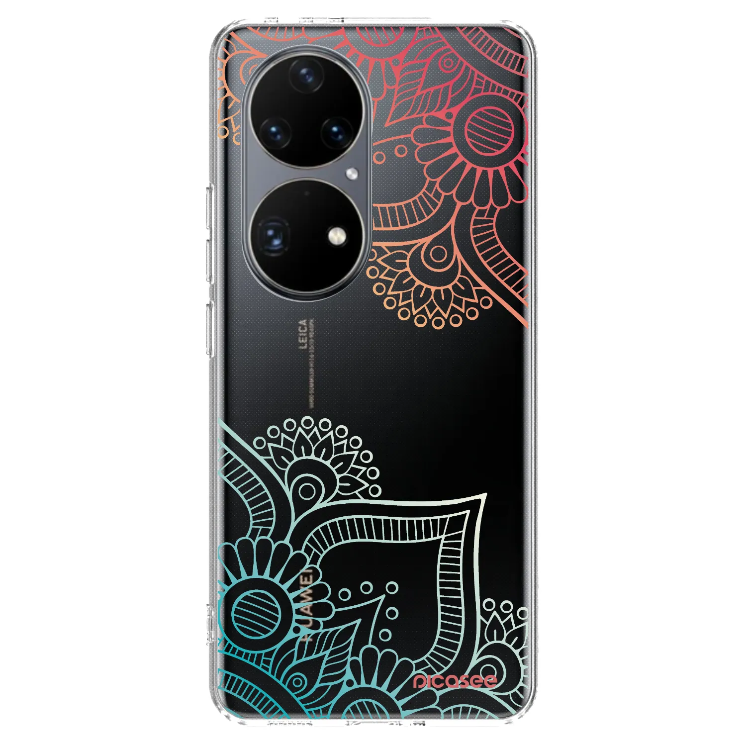 Picasee Huawei P50 Hülle - Transparentes Silikon - Blumenmuster