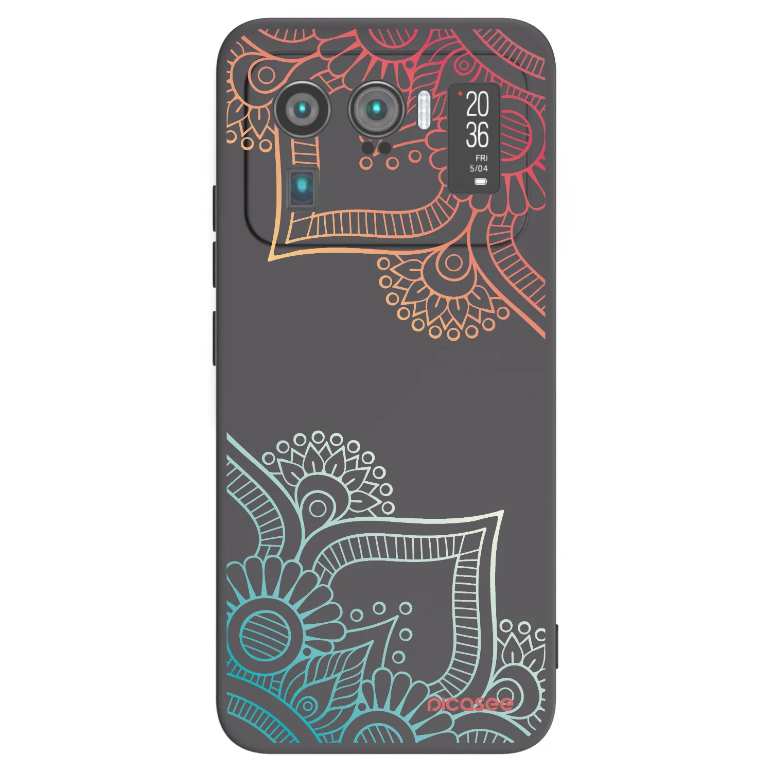 Picasee Xiaomi Mi 11 Ultra Hülle - Schwarzes Silikon - Blumenmuster